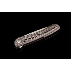 МІНОС (Minos) колекційний складний ніж ручної роботи студії KUSTOM KNIVES, сталь Damasteel, 59-60 HRC. Photo 3