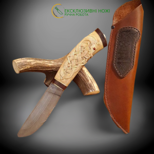JORMUNGANDR преміальний ніж ручної роботибренду BERSERK, Damasteel, 58-60 HRC 