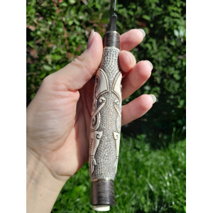 VIKING преміальний ніж ручної роботи майстра бренду BERSERK, Сталь Дамаск, 58-60 HRC . Photo 3