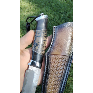ТЕМНИЙ ЛОРД авторський ніж ручної роботи Alexknifemaker, сталь ДІ103-МП, 65 HRC. Photo 2