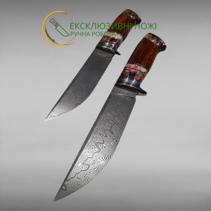 БЛИЗНЮК авторський ніж ручної роботи майстра Leo Knife, сталь - n690 в нержавіючому дамаску , 60 HRC