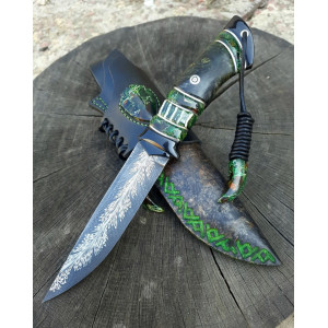 ЗНАХАР авторський ніж ручної роботи Павла Гончаренка, сталь Damasteel, 60-61 HRC. Photo 3