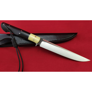 ЧОРНИЙ ГЕТЬМАН ексклюзивний ніж ручної роботи майстра Ruslan Knives, сталь N690, 60 HRC. Photo 2