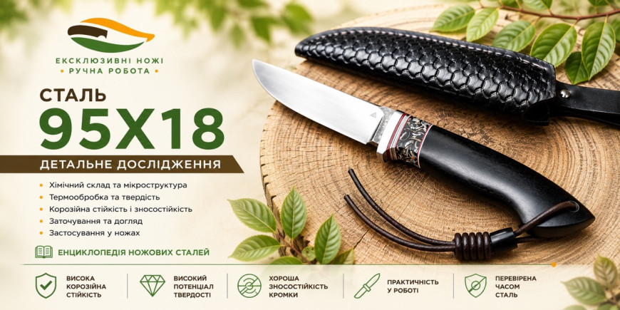 Сталь 95Х18 — високолегована нержавіюча сталь для ножів: властивості, склад, термообробка та застосування