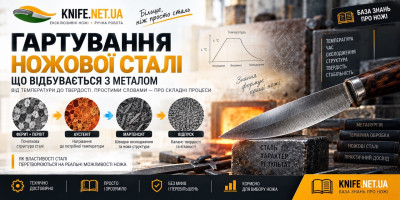 Гартування ножової сталі — що відбувається з металом