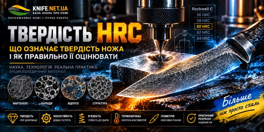 Твердість HRC — що означає твердість ножа і як правильно її оцінювати