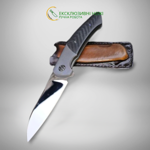 RAVEN авторський складаний ніж ручної роботи майстра GRYFON KNIVES, сталь CPM® S125V™, 65 HRC