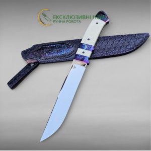 БІЛА НІЧ авторський ніж ручної роботи майстерня Gryfon Knives, сталь CPM S125V, 65 HRC