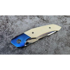 БІЛИЙ РАПТОР авторський складаний ніж ручної роботи Androshchuk Knives, сталь S125V, 65 HRC. Photo 2