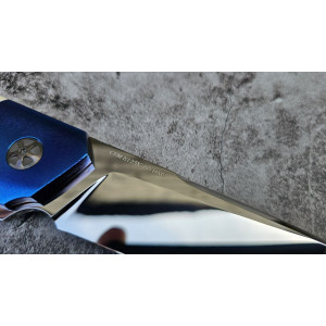 БІЛИЙ РАПТОР авторський складаний ніж ручної роботи Androshchuk Knives, сталь CPM S125V, 65 HRC, купити ніж Україна. Photo 3