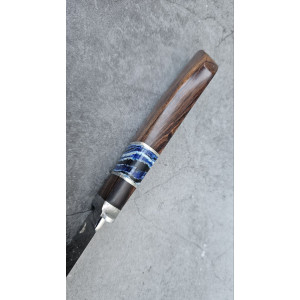 БЛАКИТНИЙ СТРУМОК авторський ніж ручної роботи Androshchuk Knives, сталь N690, 61 HRC. Photo 2