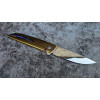 ЗОЛОТИЙ МАЛЮК ІІ авторський складаний ніж ручної роботи майстерні Androshchuk Knives, сталь S90V, 64 HRC, купити замовити в Україні