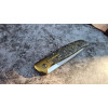 ЗОЛОТИЙ НАПІВАВТОМАТ авторський складаний ніж ручної роботи Androshchuk Knives зі сталі CPM S125V, 65 HRC