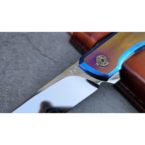 ЛЕГКИЙ НУДИСТ авторський складаний ніж ручної роботи Androshchuk Knives, сталь S125V, 65 HRC. Photo 3