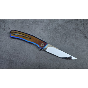ЛЕГКИЙ НУДИСТ авторський складаний ніж ручної роботи Androshchuk Knives, сталь S125V, 65 HRC. Photo 2
