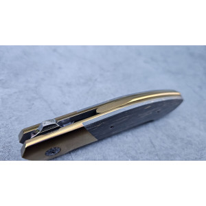 СПАРТАНЕЦЬ авторський складаний ніж ручної роботи майстерня Androshchuk Knives, сталь 125V, 65 HRC. Photo 3