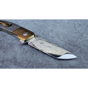 СПАРТАНЕЦЬ авторський складаний ніж ручної роботи майстерня Androshchuk Knives, сталь 125V, 65 HRC. Photo 2