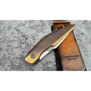 СТИХІЯ авторський складний ніж ручної роботи майстерні Androshchuk Knives, Сталь S125V, 65 HRC. Photo 2