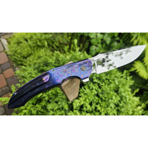 ТІМАСКУС ХИЖИЙ авторський складаний ніж ручної роботи Androshchuk Knives, сталь ZDP-189, 67 HRC . Photo 3