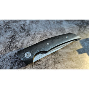 ЯГУАР ІІ авторський складаний ніж ручної роботи Androshchuk Knives, сталь - Damasteel, 63 HRC. Photo 2