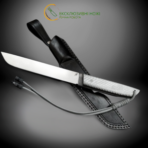 СРІБНИЙ ніж ручної роботи майстра студії Fomenko Knifes, купити замовити в Україні (Сталь - N690)